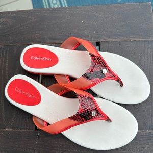 Calvin Klein flip flop sandals